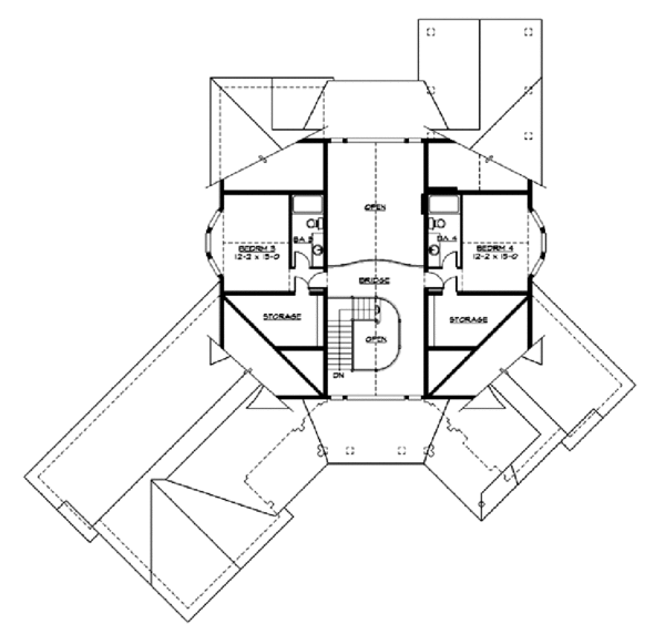 Architectural House Design - Craftsman Floor Plan - Upper Floor Plan #132-229