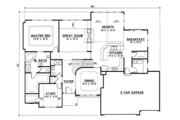 European Style House Plan - 4 Beds 4 Baths 3049 Sq/Ft Plan #67-235 
