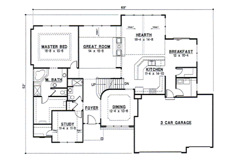 European Style House Plan - 4 Beds 4 Baths 3049 Sq/Ft Plan #67-235 ...