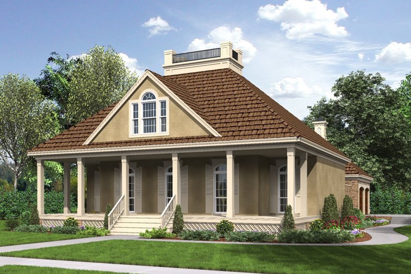 Dream House Plan - Southern Exterior - Front Elevation Plan #45-573
