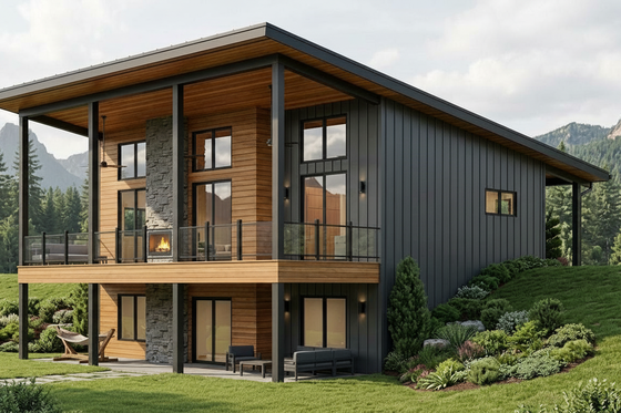 Contemporary Lake House Plan