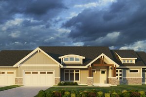 Craftsman Exterior - Front Elevation Plan #112-222