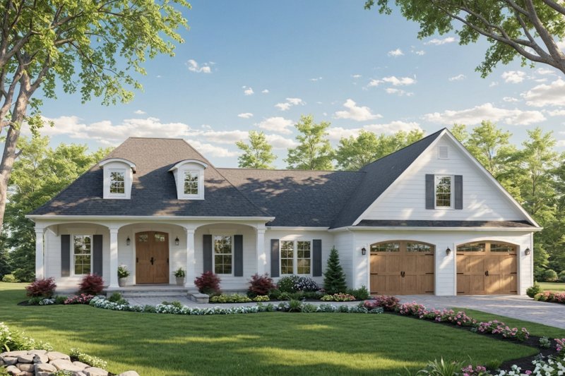 House Blueprint - Exterior - Front Elevation 2 for Country House Plan #21-561 - 3 bed, 2.5 bath