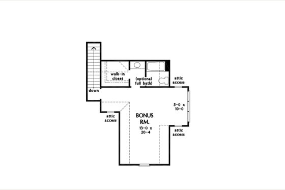 Floor Plan - Other Floor for Farmhouse House Plan #929-1156 - 4 bed, 3.5 bath