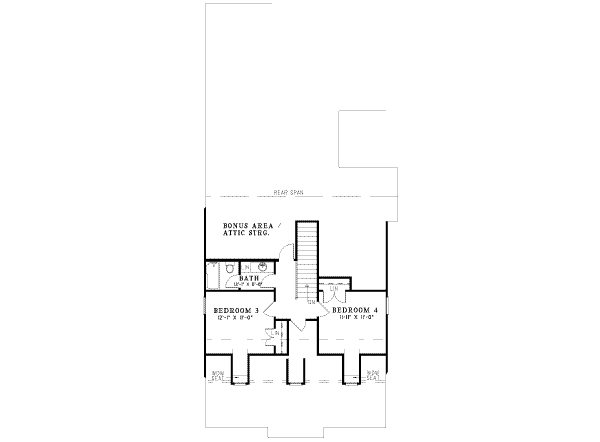 Dream House Plan - Colonial Floor Plan - Upper Floor Plan #17-2117