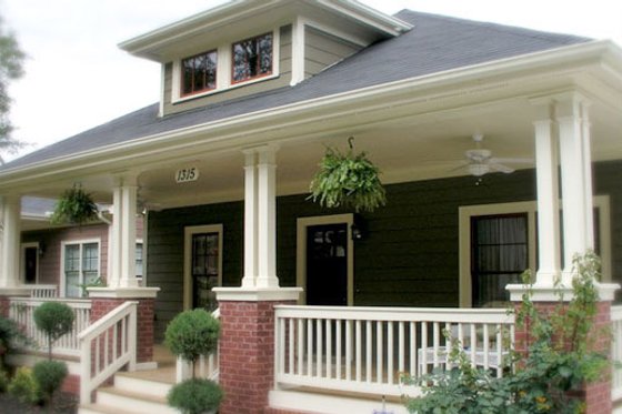 Exterior - Front Elevation 1 for Craftsman House Plan #461-26 - 3 bed, 2 bath