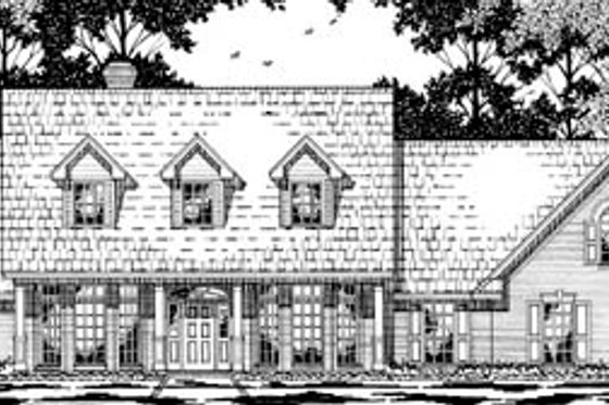 Exterior - Front Elevation for Southern House Plan #42-274 - 3 bed, 2.5 bath