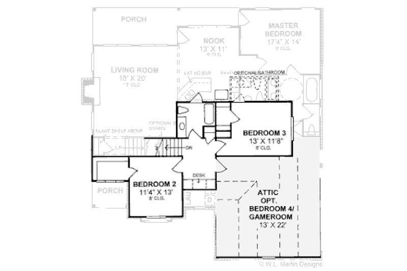 Home Plan - Floor Plan - Upper Floor for Traditional House Plan #20-378 - 3 bed, 2.5 bath