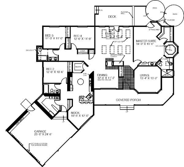 Architectural House Design - Ranch Floor Plan - Main Floor Plan #60-177