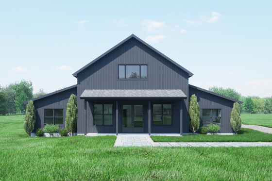 Barndominium Exterior - Front Elevation Plan #1116-30