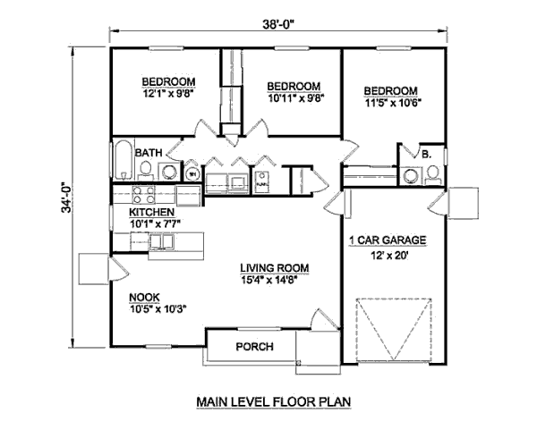 Ranch Floor Plan - Main Floor Plan #116-246
