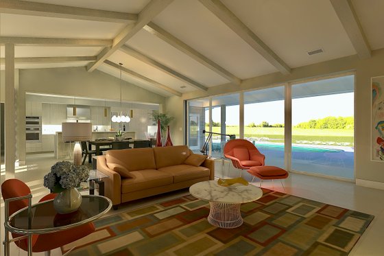 Interior - Family Room for Ranch House Plan #489-15 - 4 bed, 4.5 bath