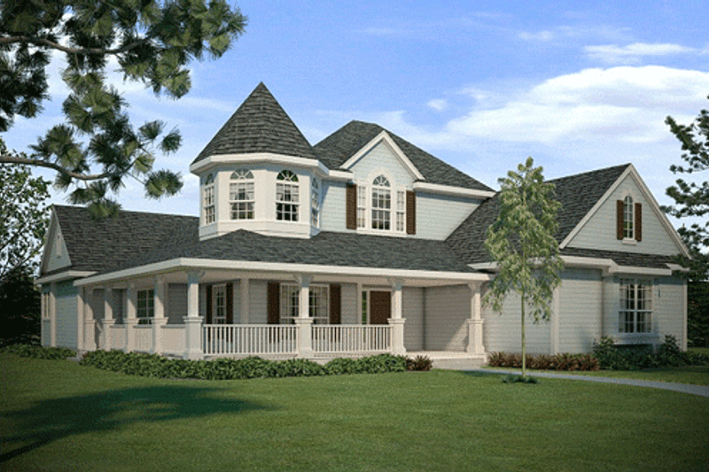 Dream House Plan - Victorian Exterior - Front Elevation Plan #472-13