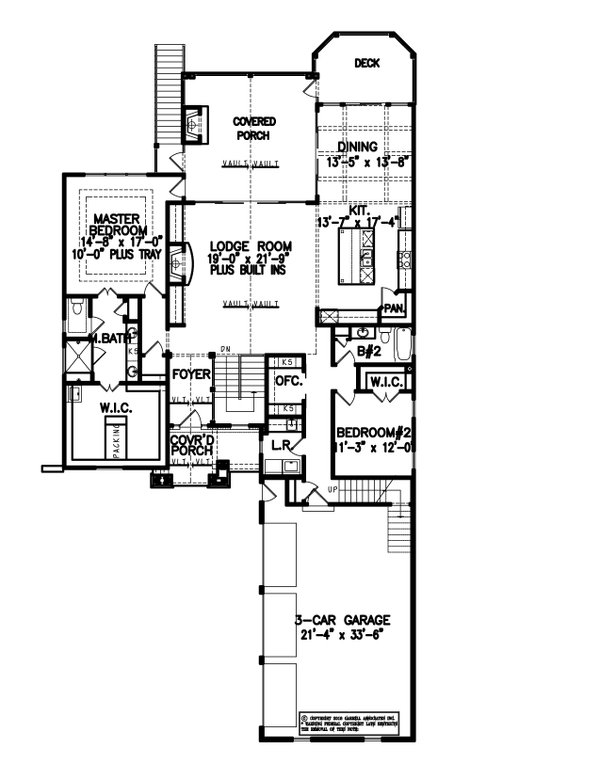Dream House Plan - Farmhouse Floor Plan - Main Floor Plan #54-507