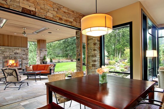 Exterior - Covered Porch for Modern House Plan #132-221 - 4 bed, 4.5 bath