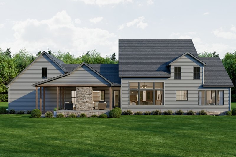 Home Plan - Exterior - Rear Elevation 1 for Farmhouse House Plan #1089-71 - 4 bed, 3.5 bath