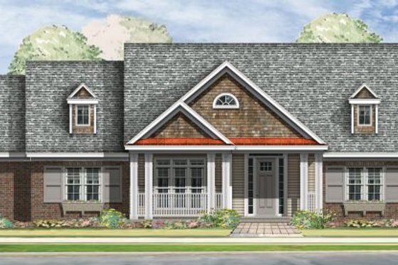 Exterior - Front Elevation for Traditional House Plan #424-275 - 3 bed, 2 bath