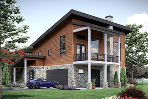 Modern Exterior - Front Elevation Plan #932-993