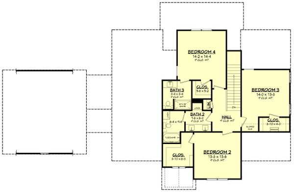 Farmhouse Floor Plan - Upper Floor Plan #430-248