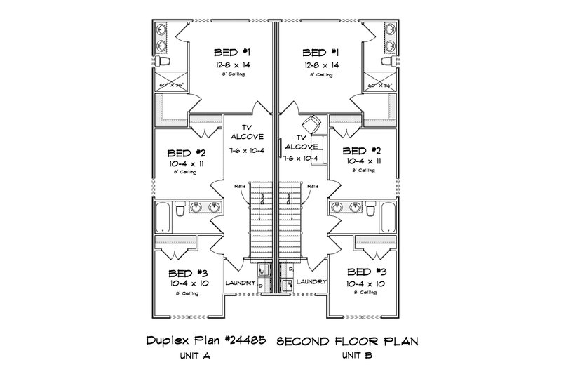 Architectural House Design - Floor Plan - Upper Floor 1 for Cottage House Plan #513-2278 - 3 bed, 2.5 bath