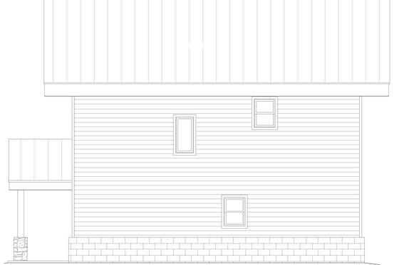 Exterior - Rear Elevation for Country House Plan #932-1276 - 3 bed, 2 bath
