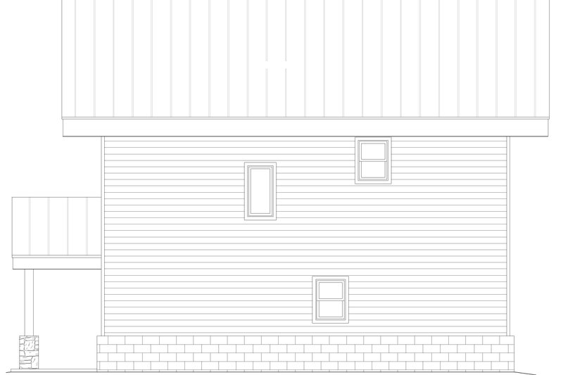House Design - Exterior - Rear Elevation for Country House Plan #932-1276 - 3 bed, 2 bath