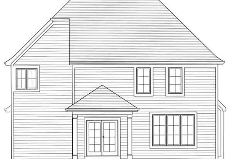 Home Plan - Exterior - Rear Elevation for Colonial House Plan #46-499 - 3 bed, 2.5 bath