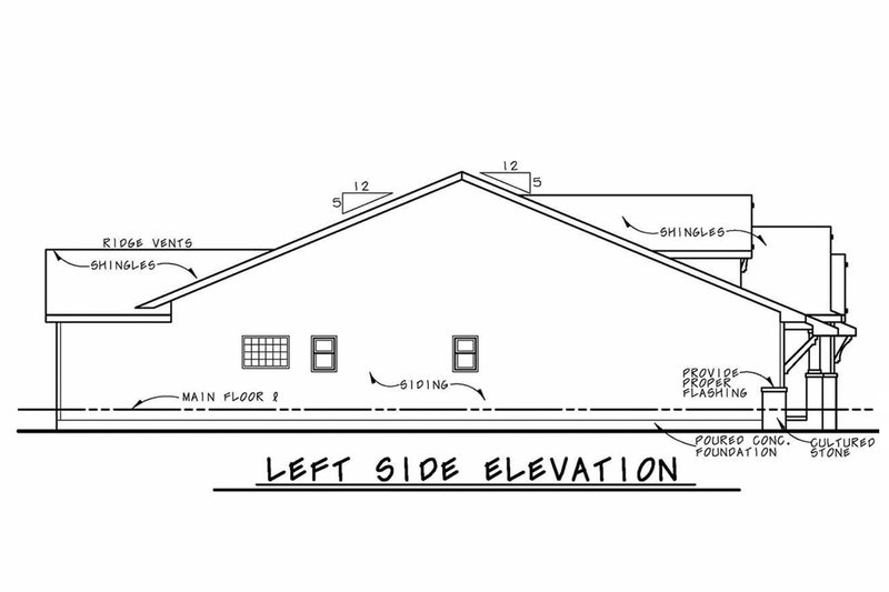 Dream House Plan - Left Side Elevation