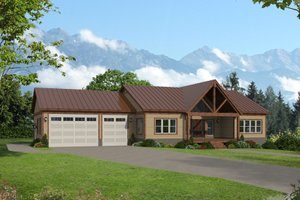 Country Exterior - Front Elevation Plan #932-385