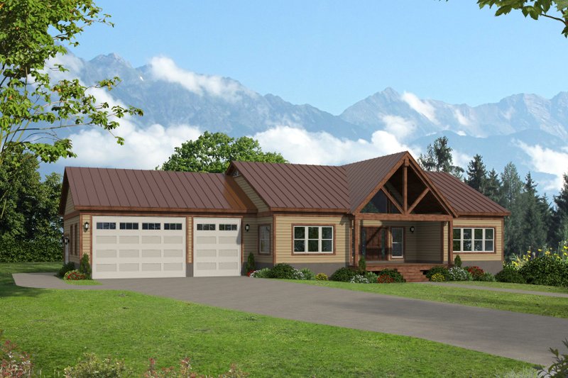 Country Style House Plan - 2 Beds 2 Baths 1763 Sq/Ft Plan #932-385