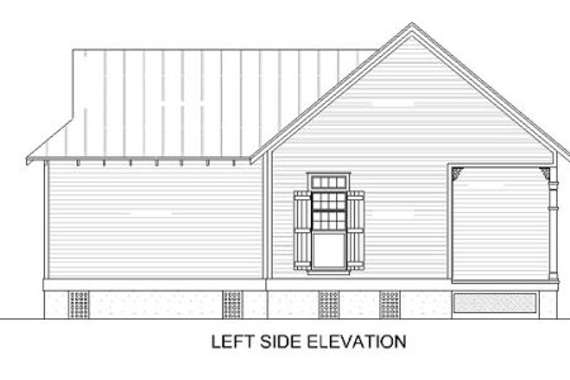Architectural House Design - Exterior - Other Elevation for Cottage House Plan #45-334 - 1 bed, 1 bath