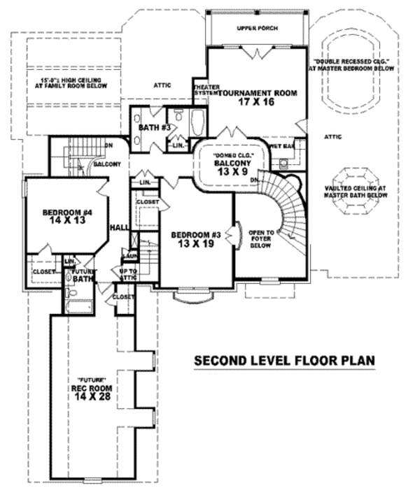 European Floor Plan - Upper Floor Plan #81-1340