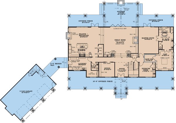 Home Plan - Farmhouse Floor Plan - Main Floor Plan #923-377