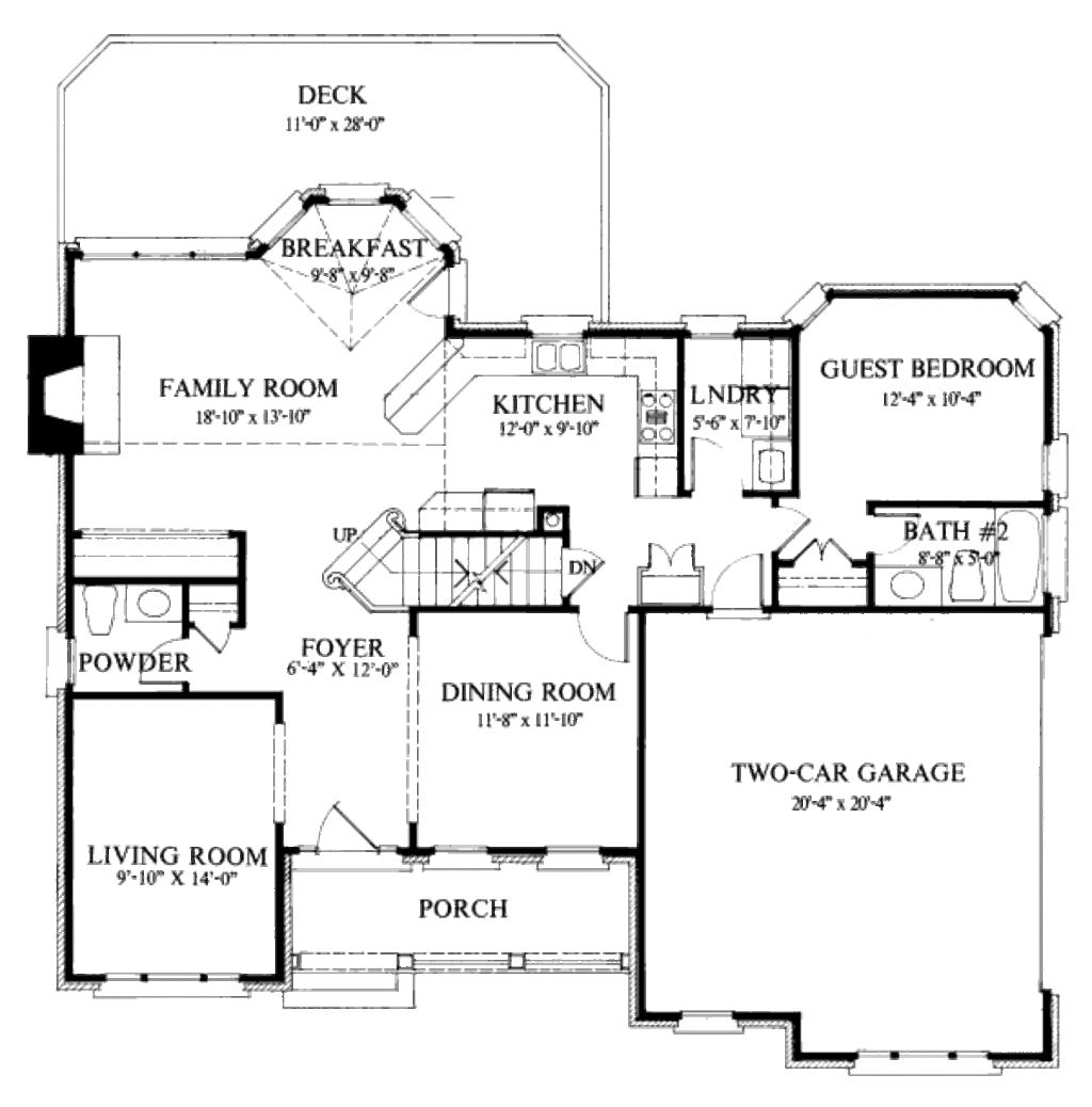 Colonial Style House  Plan  4  Beds 3 5  Baths  2400 Sq Ft 