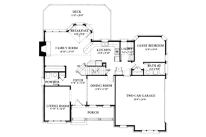 Floor Plan - Main Floor for Colonial House Plan #429-33 - 4 bed, 3.5 bath