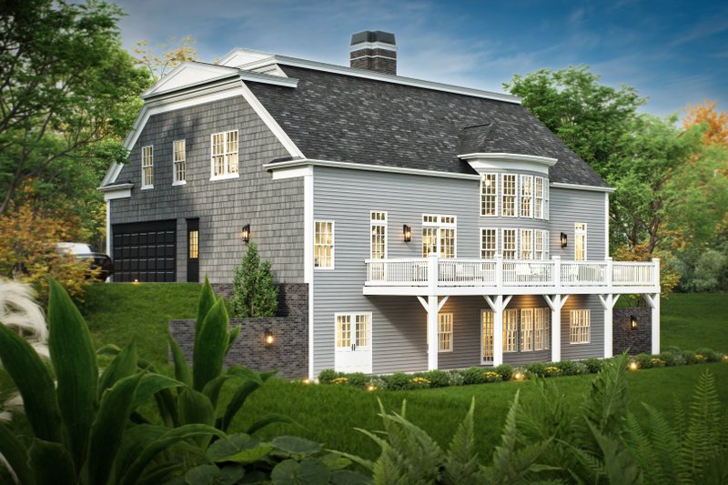 Home Plan - Exterior - Rear Elevation for Classical House Plan #119-155 - 4 bed, 4 bath