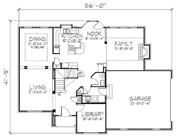 Home Plan - European Floor Plan - Main Floor Plan #320-423