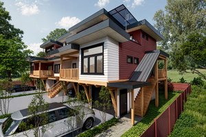 Exterior - Other Elevation 1 for Contemporary House Plan #1101-43 - 9 bed, 6 bath