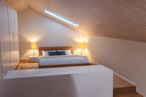 Interior - Bedroom 1 for Contemporary House Plan #542-24 - 1 bed, 1 bath