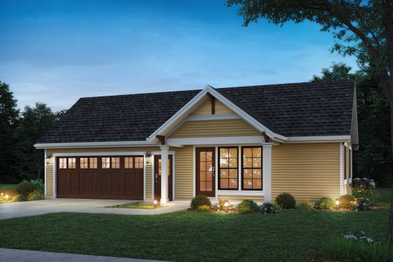 ADU Plan with Two-Car Garage