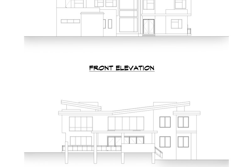 House Blueprint - Exterior - Other Elevation for Contemporary House Plan #1066-110 - 4 bed, 5.5 bath