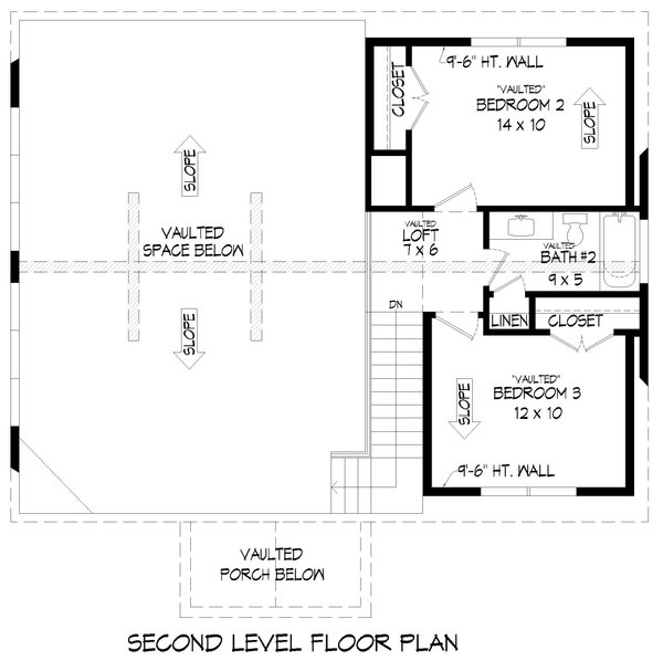 House Blueprint - Southern Floor Plan - Upper Floor Plan #932-819
