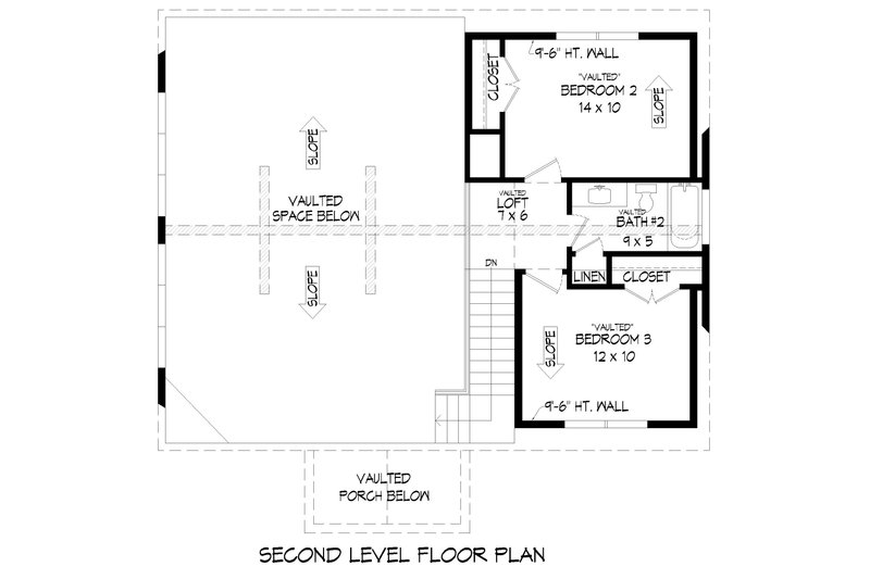 House Blueprint - Floor Plan - Upper Floor for Southern House Plan #932-819 - 4 bed, 3.5 bath