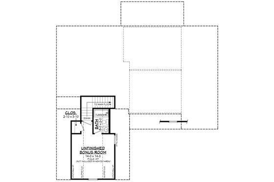 Floor Plan - Upper Floor for Farmhouse House Plan #430-405 - 3 bed, 2 bath