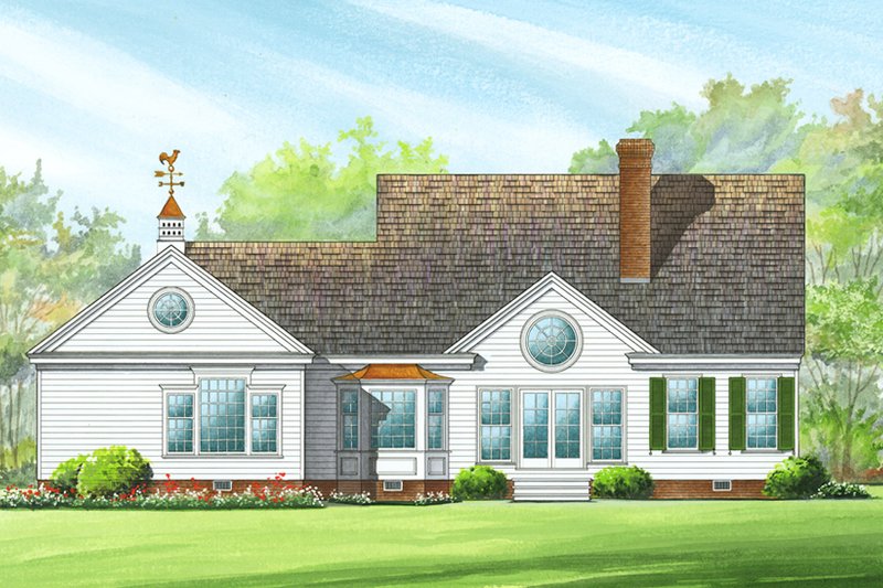 Home Plan - Exterior - Rear Elevation for Colonial House Plan #137-399 - 3 bed, 2.5 bath