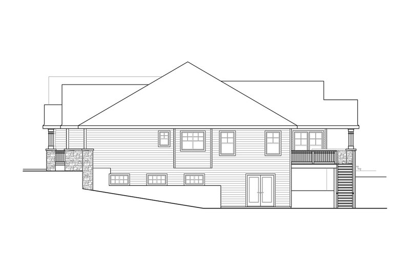 Architectural House Design - Exterior - Other Elevation 1 for Craftsman House Plan #124-1220 - 4 bed, 3 bath