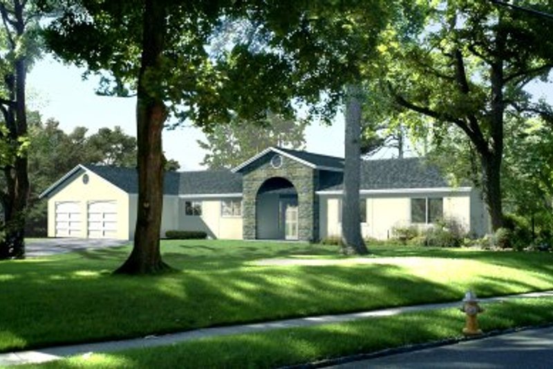 House Plan Design - Adobe / Southwestern Exterior - Front Elevation Plan #1-451