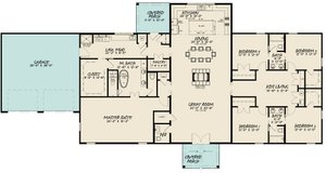 Floor Plan - Main Floor for Barndominium House Plan #923-213 - 5 bed, 3.5 bath