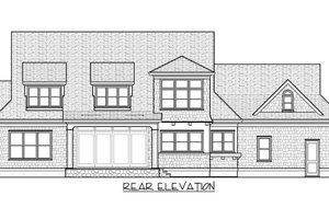 Exterior - Rear Elevation for Traditional House Plan #413-886 - 4 bed, 4.5 bath