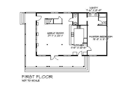 Floor Plan - Upper Floor for Bungalow House Plan #528-2 - 3 bed, 2.5 bath